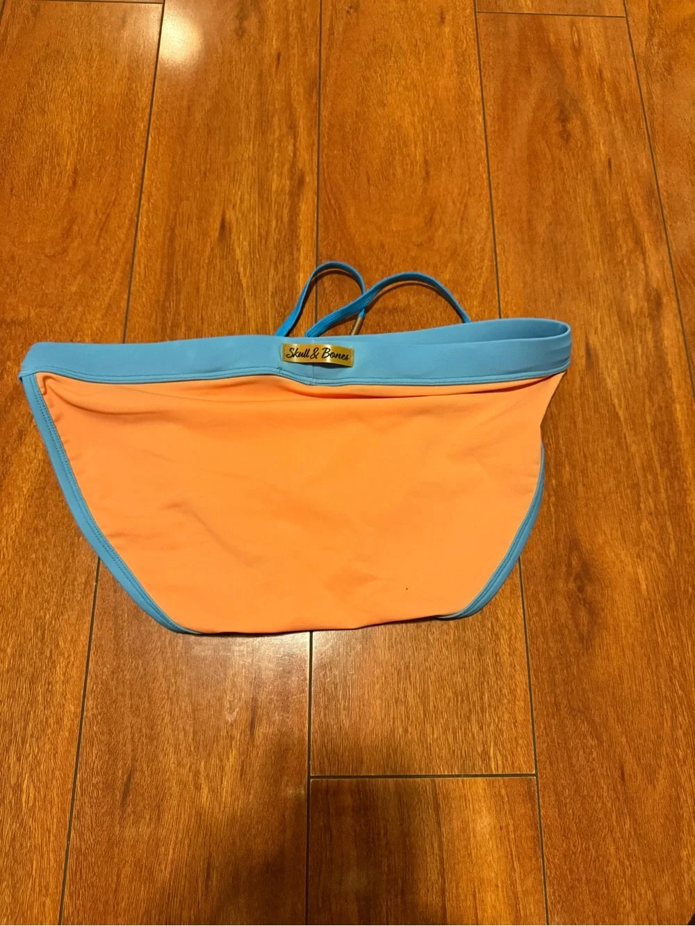 Skull & bones men’s Orange and Blue Swim Briefs